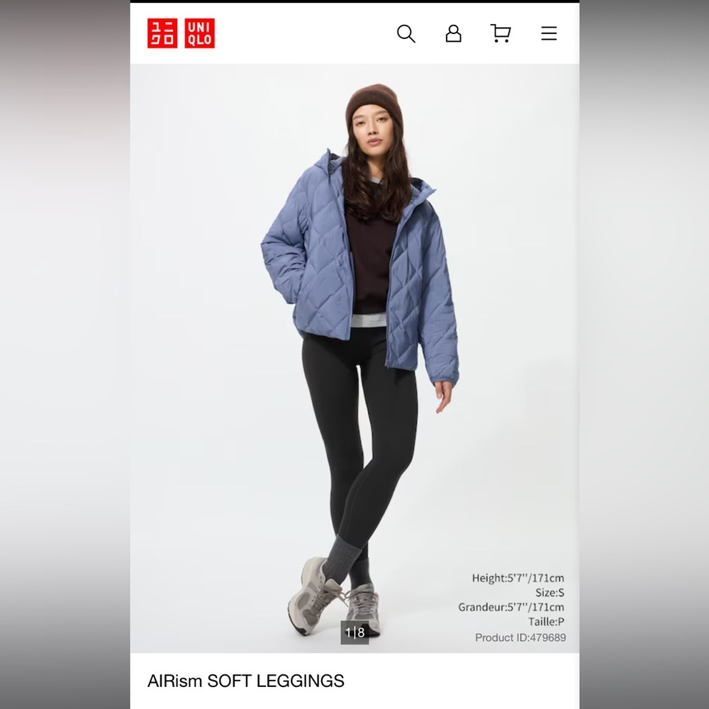 Uniqlo Women's black Airism SOFT leggings